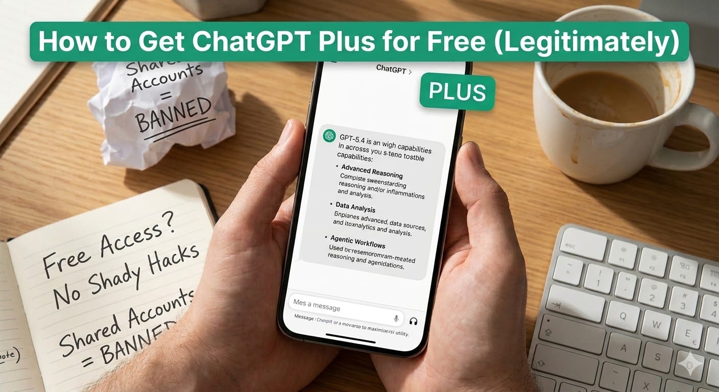 How to Get ChatGPT Plus (and GPT-5.4) for Free in 2026